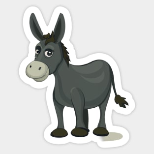 Cute Donkey Drawing Sticker